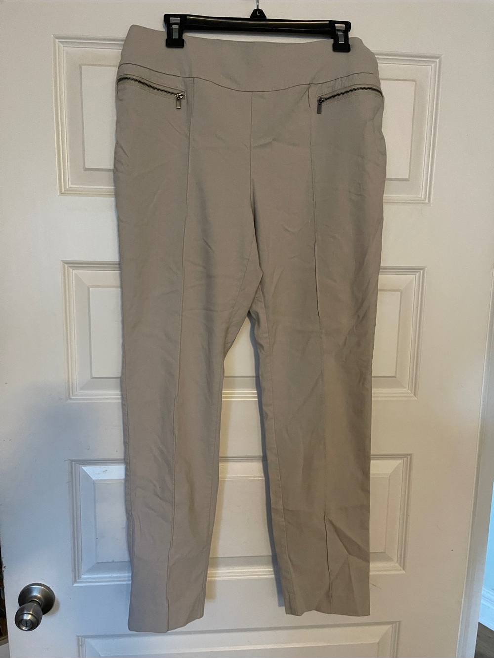 Style & Co. Straight Leg Pull-On Pants in Light Taupe